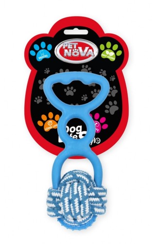 PET NOVA Zabawka dla Psa Węzeł z Uchwytem 20cm Niebieski