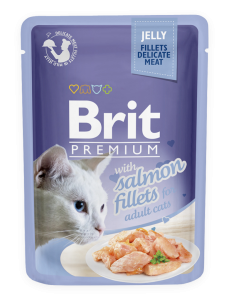 BRIT Premium dla kotów z łososiem w galaretce 85g