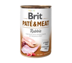 BRIT Pate & Meat Rabbit Puszka 400g KRÓLIK