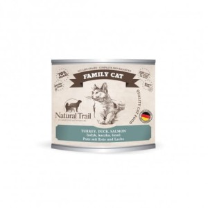 NATURAL TRAIL Family Cat Puszka 200g Indyk, Kaczka, Łosoś