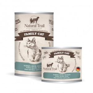 NATURAL TRAIL Family Cat Puszka 400g Indyk, Kaczka, Łosoś