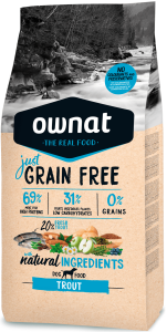 OWNAT Grain Free Just Trout 14kg z Pstrągiem