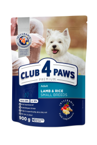 CLUB 4 PAWS Adult Lamb & Rice Small Breeds Hipoalergiczna dla Małych Ras 900g