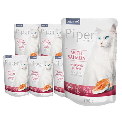 PIPER animals z Łososiem 10x100g dla Kota