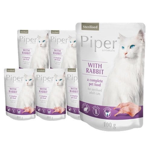 PIPER animals Sterilised z Królikiem 10x100g dla Kota