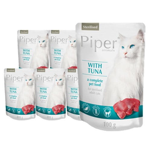 PIPER animals Sterilised z Tuńczykiem 10x100g dla Kota