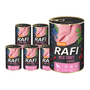 RAFI z indykiem puszka 24x400g