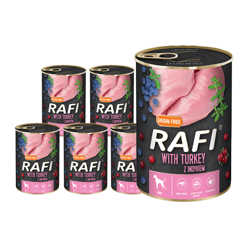 RAFI z indykiem puszka 24x400g