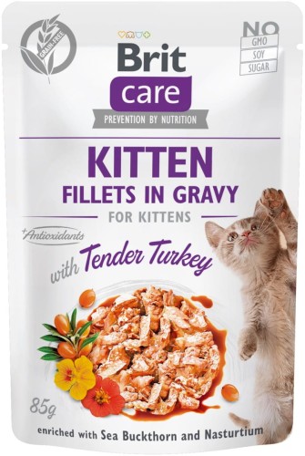 Brit CAT Care GF Kitten Tender Turkey 85g