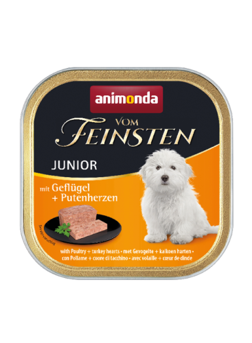ANIMONDA Vom Feinsten JUNIOR Drób Serca Indycze 150g