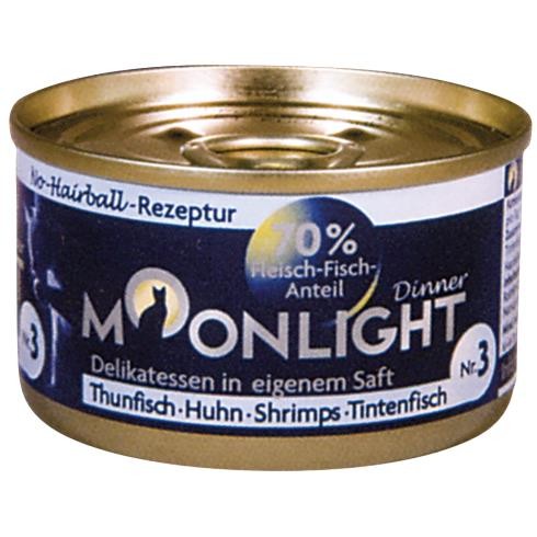 Moonlight Dinner nr 3 Tuńczyk, Kurczak, Krewetki i Kałamarnica 80g