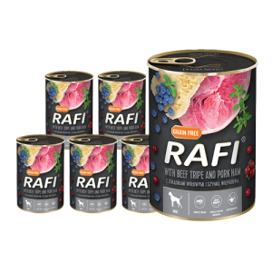 RAFI żołądki wołowe z szynką puszka 24x400g