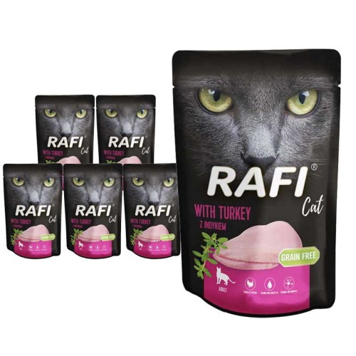 RAFI Cat Adult z Indykiem 10x100g