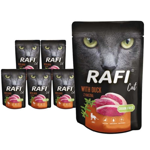 RAFI Cat Adult z Kaczką 10x100g