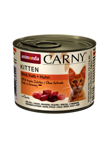 ANIMONDA Carny KITTEN Wołowina Cielęcina Kurczak 200g