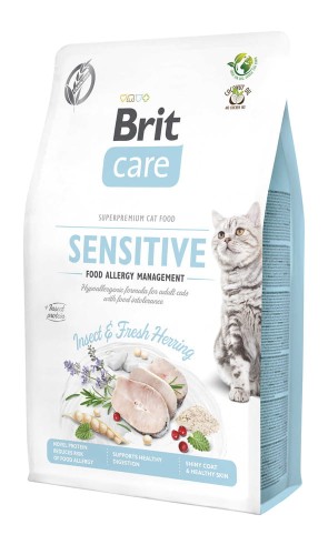 Brit CAT Care Grain Free SENSITIVE Insect &amp; Hering 7kg