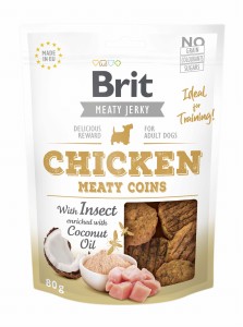 Brit Jerky Snack Chicken Meaty Coins with Insect 80g