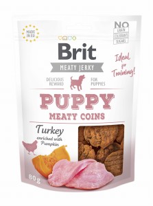 Brit Jerky Snack Turkey Meaty Coin Puppy 80g dla Szczeniąt