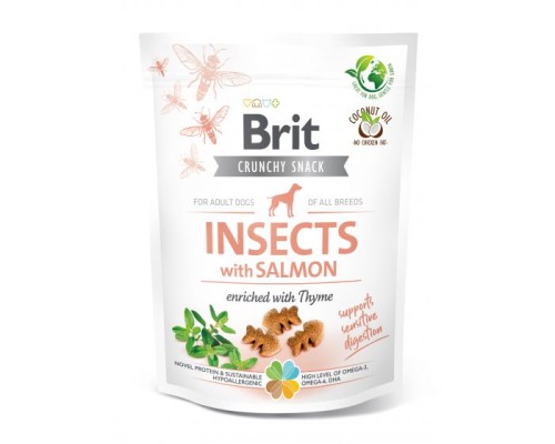 Brit Care Crunchy Cracker Insects with Salmon 200g