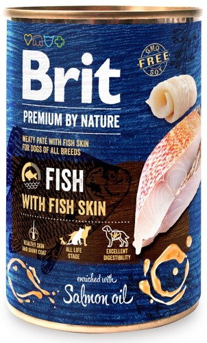BRIT Premium by Nature Fish with Fish Skin Puszka 400g