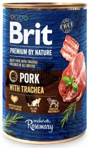 BRIT Premium by Nature Pork with Trachea Puszka 6x400g