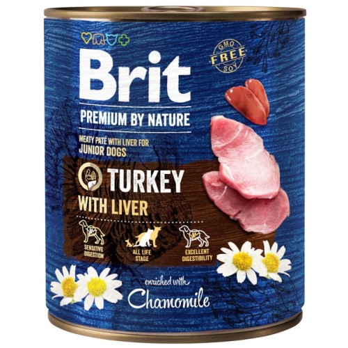 BRIT Premium by Nature Turkey &amp; Liver Puszka 800g