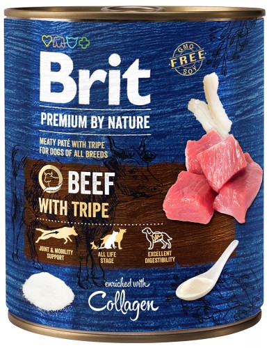 BRIT Premium by Nature Beef with Tripes Puszka 800g