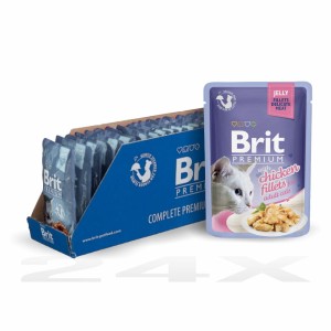 BRIT Premium dla kotów kurczak w galaretce 24x85g