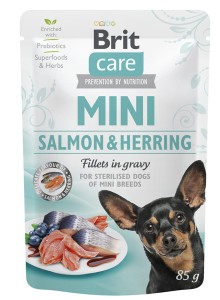 Brit DOG Mini Pouch SALMON&HERRING STERILISED 24x85G 