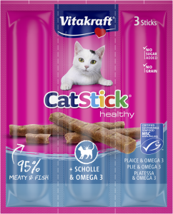 Vitakraft Cat Stick Mini Flądra Omega3 18g