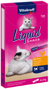 Vitakraft Liquid Snack z kurczakiem i tauryną 6x15g