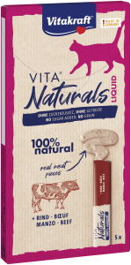 VITAKRAFT Liquid Vita Naturals z wołowiną 5x15g