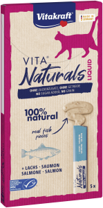 VITAKRAFT Liquid Vita Naturals z łososiem 5x15g