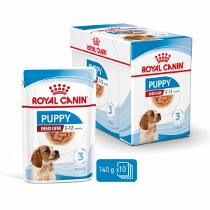 ROYAL CANIN Medium Puppy 10x140g karma mokra dla szczeniąt psów ras średnich