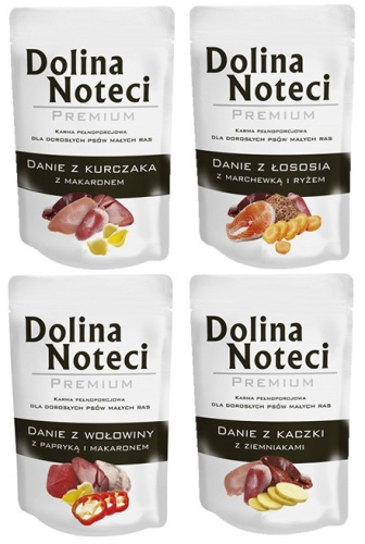DOLINA NOTECI dla psów małych ras DANIE mix smaków 40x100g