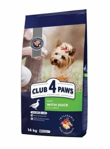 CLUB 4 PAWS PREMIUM dla psów małych ras - kaczka 14kg
