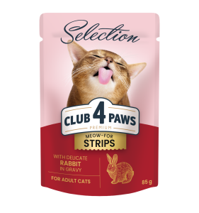 CLUB 4 PAWS Selection dla kotów Królik w sosie 85g
