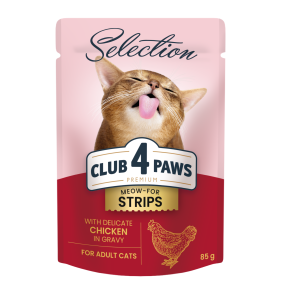 CLUB 4 PAWS Selection dla kotów Kurczak w sosie 85g