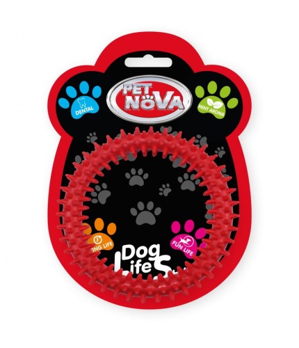 PET NOVA Zabawka dla Psa Ringo Dental 12,5cm Czerwone