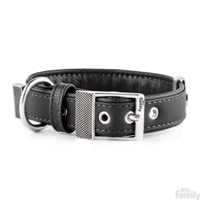 MyFamily BILBAO Obroża EkoSkóra Czarna L+ 1189