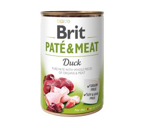 BRIT Pate & Meat Duck Puszka 400g KACZKA