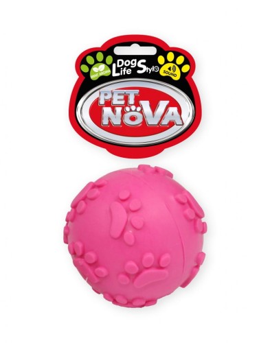 PET NOVA Zabawka dla Psa Piłka z Dźwiękiem 6cm Różowa