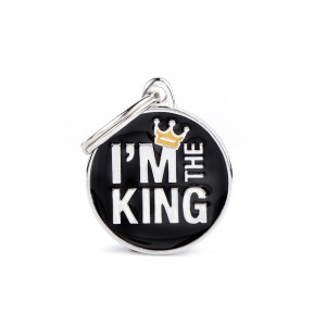 MyFamily Charms adresówka identyfikator MEDIUM CIRCLE I'm the king