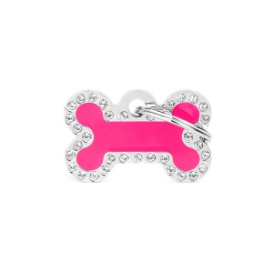 MyFamily Glam adresówka identyfikator Pink Small Bone