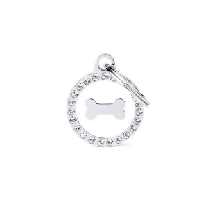 MyFamily Glam adresówka identyfikator White Circle Bone