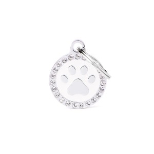 MyFamily Glam adresówka identyfikator White Circle Paw