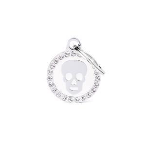 MyFamily Glam adresówka identyfikator White Circle Skull