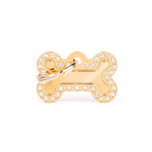 MyFamily Glam Gold adresówka identyfikator Small Bone