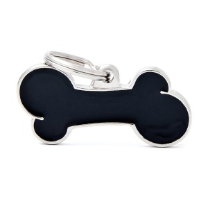 MyFamily Classic adresówka identyfikator Black XL Bone