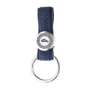 MyFamily Keyring skórzany brelok Bilbao granatowy